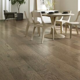 hardwood with beautiful texture and dining room table