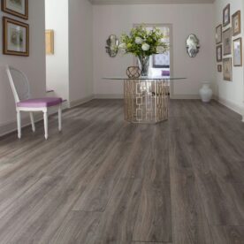 dark gray laminate floor