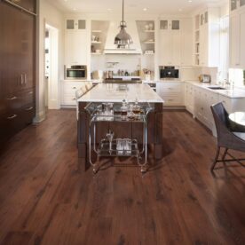 dark brown laminate in the kitchen