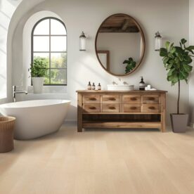 luxury vinyl plank in bathroom