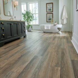 LVP in luxury bathroom